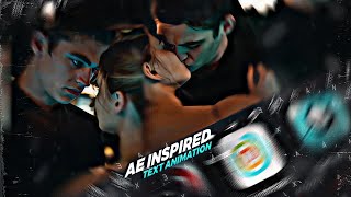 Ae Inspired Text Animation 😻🤍 Easy To Make Text Animation on FM