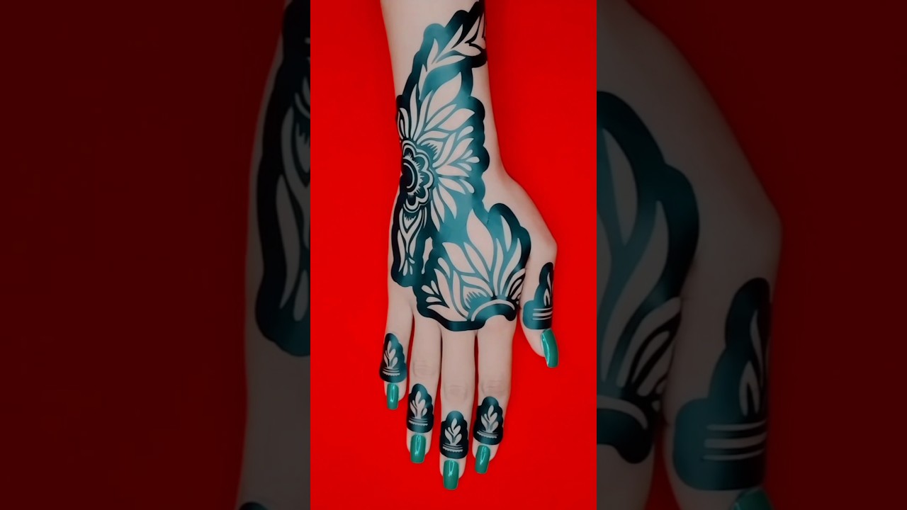 beautiful sticker mehndi design #shorts