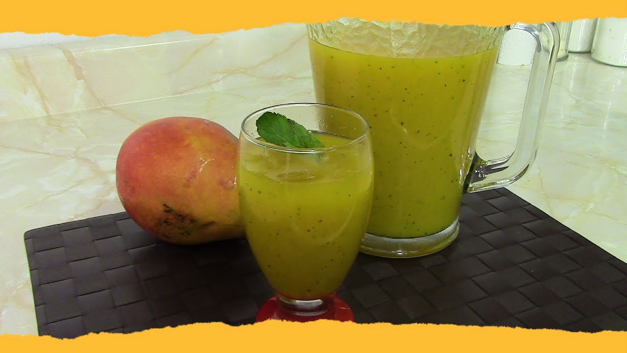 Agua de Mango con Hierbabuena Cocinando en Familia Mango Water with Agua de Mango con Hierbabuena Cocinando en Familia Mango Water with