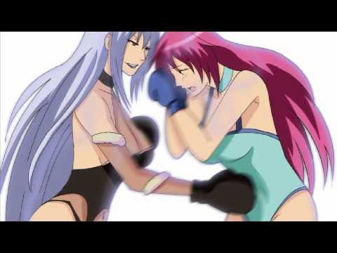 Anime girl belly punch