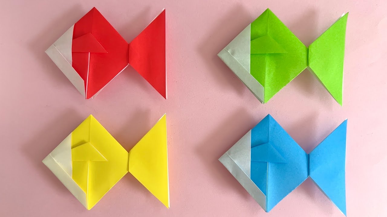 折り紙 簡単 可愛い 金魚 折り方 Origami How to make Cute Goldfish Paper Craft DIY 夏の折り紙