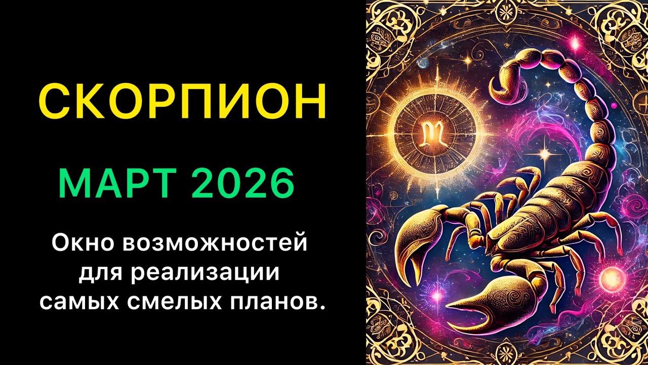 СКОРПИОН ГОРОСКОП НА МАРТ 2026 года 