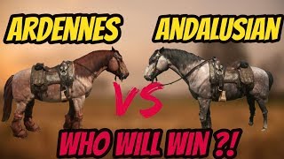 RDR 2 Ardennes VS Andalusian !  Who Will Win ? Horse Battle !