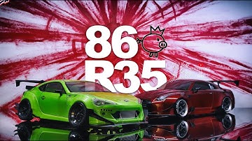 RC Drift Body Shell Toyota86 Nissan GT-R R35 RocketBunny 1/10 Scale