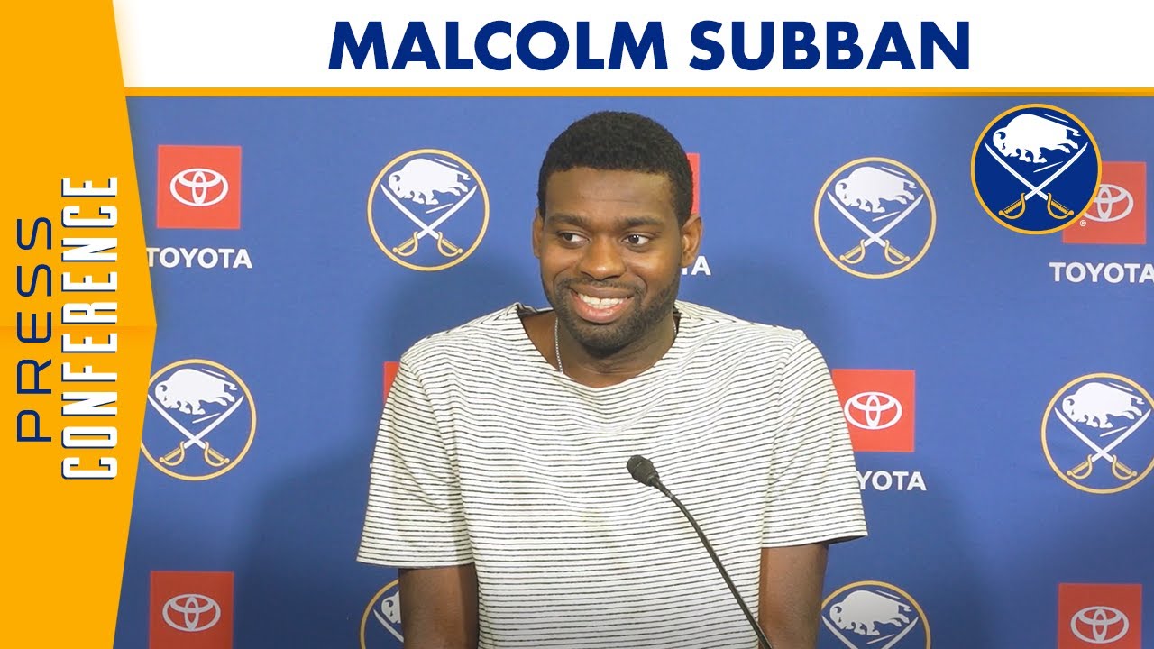 Malcolm Subban After Singing Anthem | Buffalo Sabres - YouTube