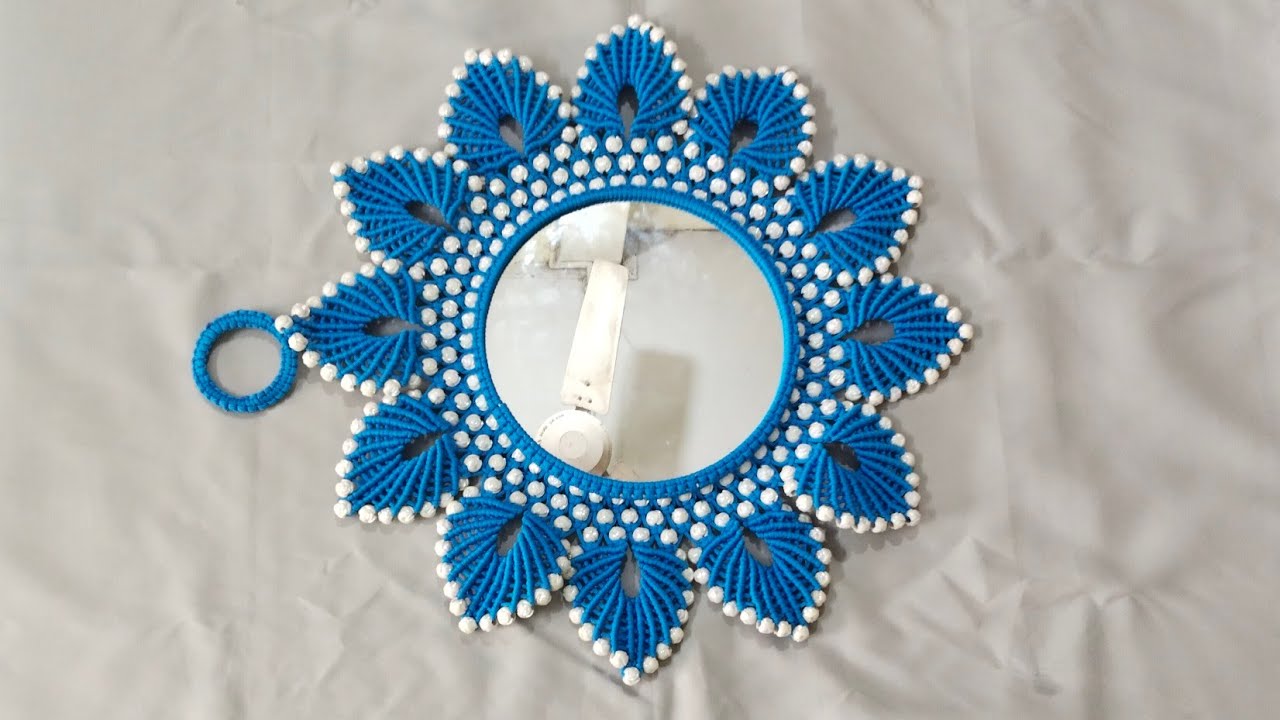 MACRAME Sunflower 🌻 design mirror wall hanging/ mirror design no-2/Step by Step Full Video Tutorial