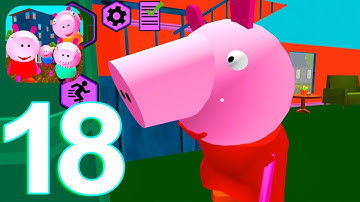 Piggy Neighbor family escape obby house 3D Gameplay Walkthrough Part 18 Level 8-9 (IOS/Android)