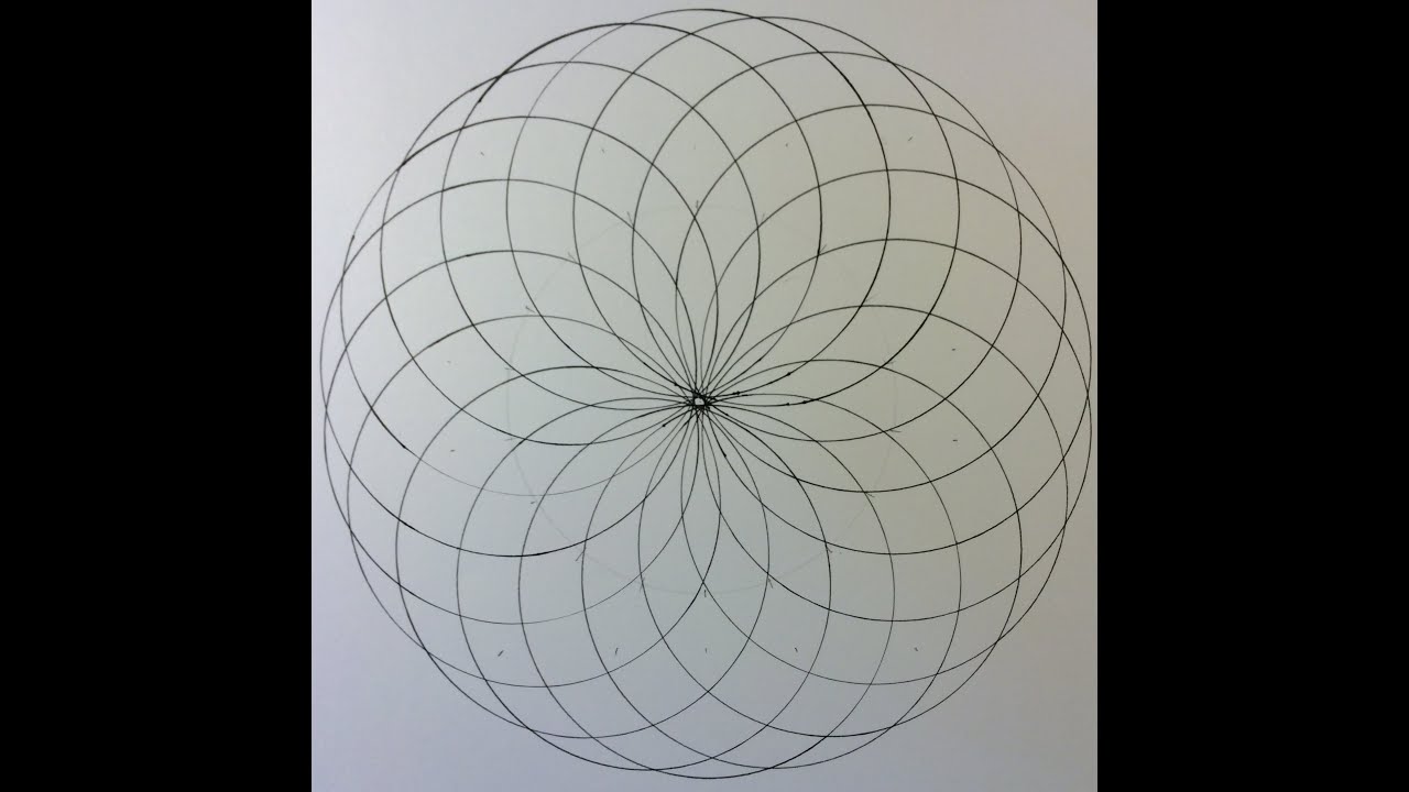 How to draw a Spiral/Circle Grid - YouTube