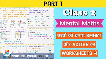 Part#1 । Class 2 Mental Maths Worksheet । Class 2 Maths Worksheet ।  Maths Worksheet for Grade 2