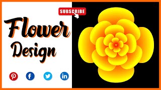 How to make Colorful 3D Flower Design in Adobe Illustrator Tutorial