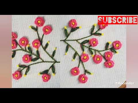 16 Basic Hand Embroidery Stitches Sampler For Absolute Beginners #embroidery #shorts #design #new