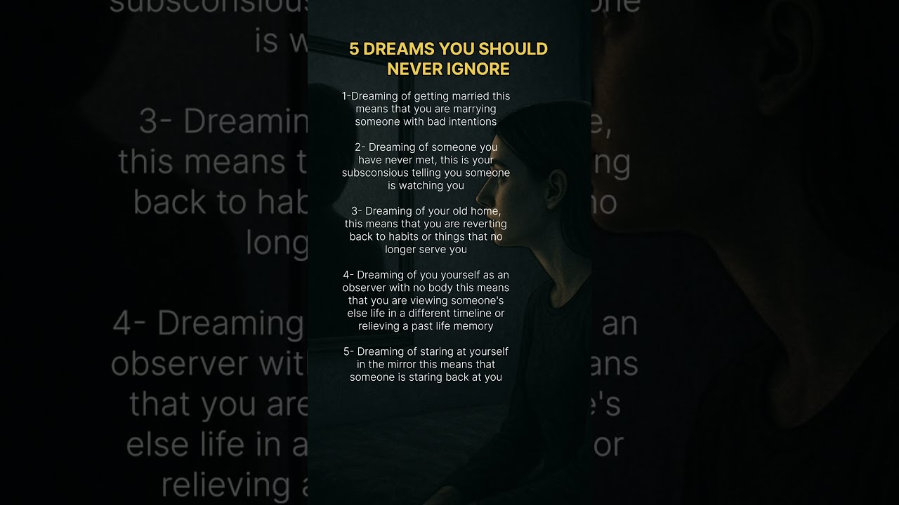 5 Scary Dreams You Should NEVER Ignore Shorts