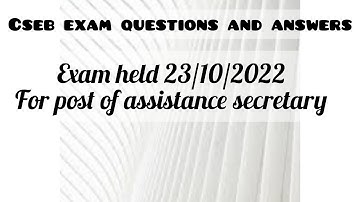 CSEB exam point of view