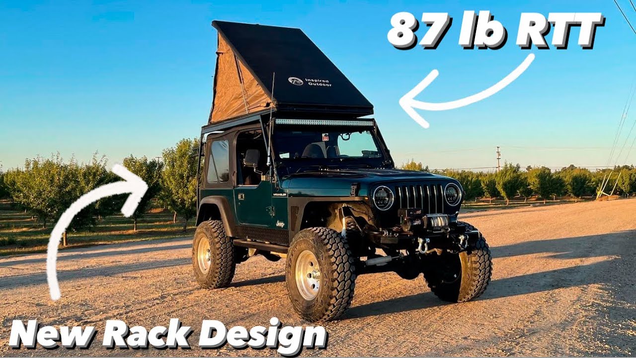 Jeep Wrangler Tj - Custom Overland Roof Rack Build  and Inspired  Overlands Clamshell RTT Install - YouTube