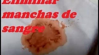 ELIMINAR MANCHAS: SANGRE. Remove stains: blood. - YouTube
