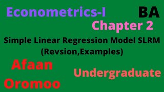 Chapter 2:Simple Linear Regression Model:With Examples(Afaan Oromoo) screenshot 4