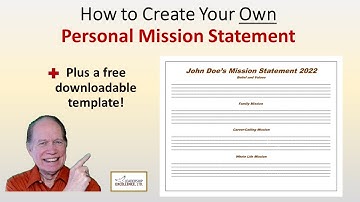 How to Create Your Own Personal Mission Statement with Template