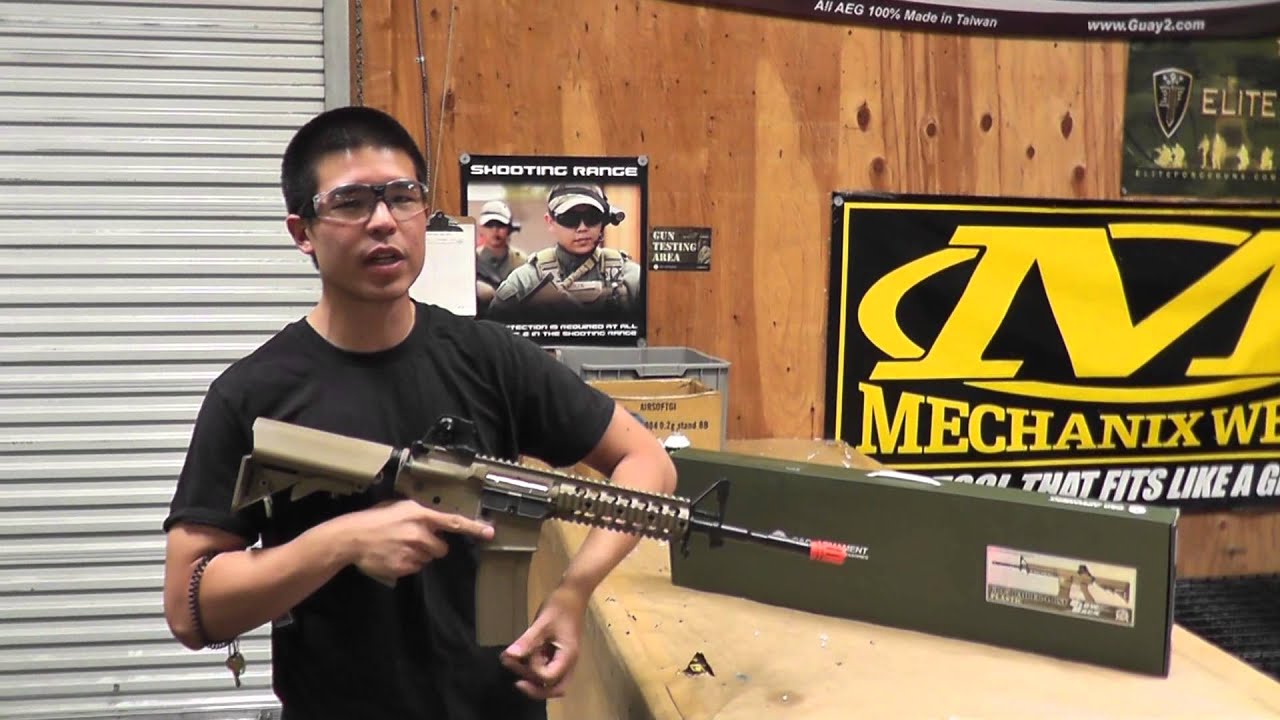 Airsoft GI Uncut - G&G GR15 Raider Carbine Electric Blow Back AEG Airsoft Gun (Desert)