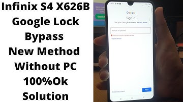 Infinix S4 X626B FRP/Google Lock Bypass New Method Without PC 100%Ok Solution (mobile cell phone )