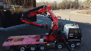 VOLVO FH 540 10x4 FASSI F1950 FLY JIB WINCH 46m !!!