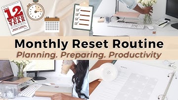 *PRODUCTIVE* MONTHLY RESET ROUTINE ⎸ 12 week year 📕 goal planning, monthly prep, favorites
