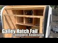 Galley Hatch Fail - Complete redesign - DIY Micro Camper