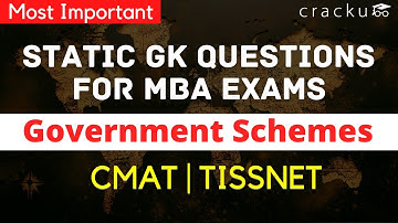 Important Government Schemes | Most Expected 2023 GK Questions For MBA Exams | TISSNET and CMAT