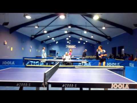 Table tennis men single Shaun Hall vs. Daniel Fiel...