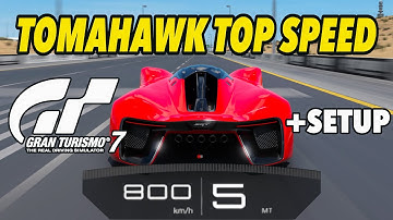 GT7 - Top Speed World Record? 800 km/h / 497 mph - Tomahawk X VGT + Setup