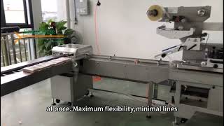 SI150L Trayless Biscuit Flow Packing Machine | L-Shaped Conveyor & On-Edge Packing