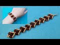 How to make arrows beaded bracelet with bicone crystal beads// Useful & Easy// handmade jewelry