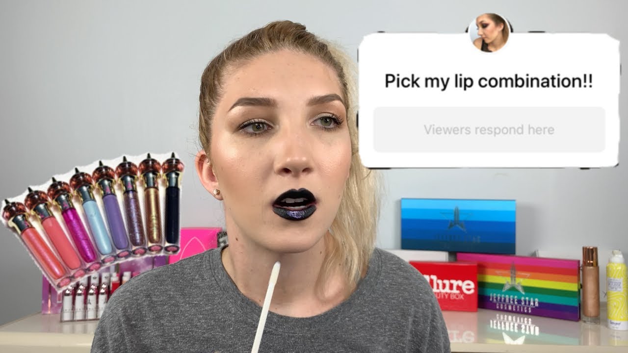 Subscribers Pick My Jeffree Star Lip Gloss Combinations!!