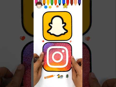 Social Media Apps Jelly Painting & Coloring | Snapchat, Instagram, Brand logo art
