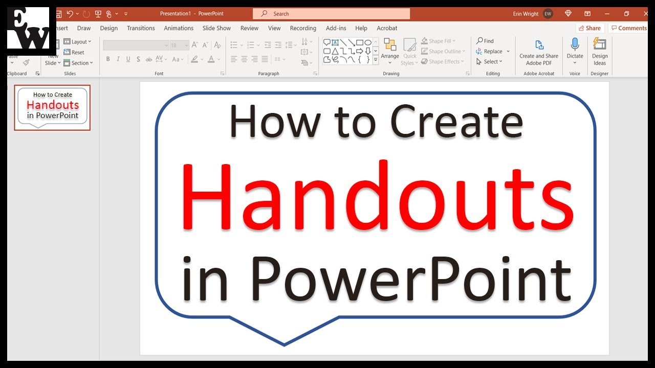 handouts in powerpoint presentation