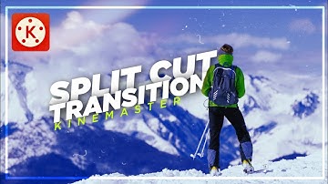 How to split cut text transition using kinemaster?