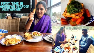 First time tasting the American Food in American Restaurant Dukes Seafood in Bellevue Wa