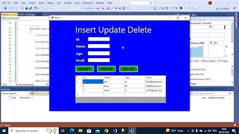 Insert Update Delete Using C# and SQL Database