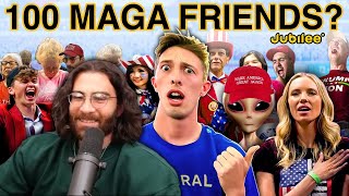 HasanAbi reacts to Liberal Tries to Make 100 Friends at Trump Rally