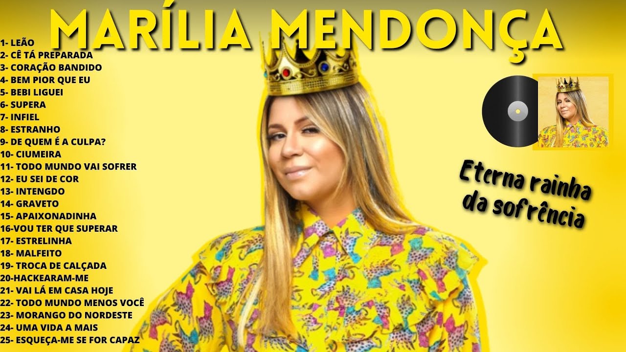 MARÍLIA MENDONÇA - SÓ AS MELHORES E MAIS TOCADAS - ESPECIAL ETERNA RAINHA DA SOFRÊNCIA 2024 MARÍLIA MENDONÇA - SÓ AS MELHORES E MAIS TOCADAS - ESPECIAL ETERNA RAINHA DA SOFRÊNCIA 2024