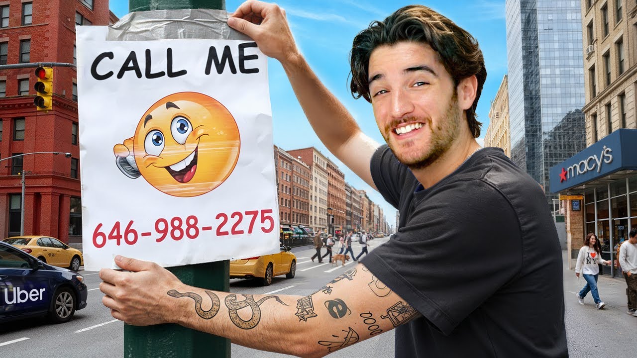 Я разместил свой номер по всему Нью-Йорку