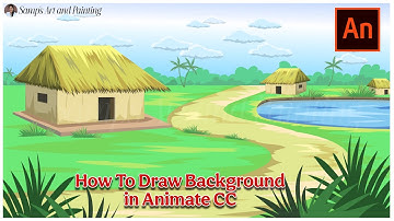 Animate CC Drawing Tutorial/ Village Background Drawing in Adobe Animate CC/ Importance of Grouping.