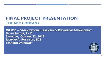 IDL 830 Final Presentation Robinson Video