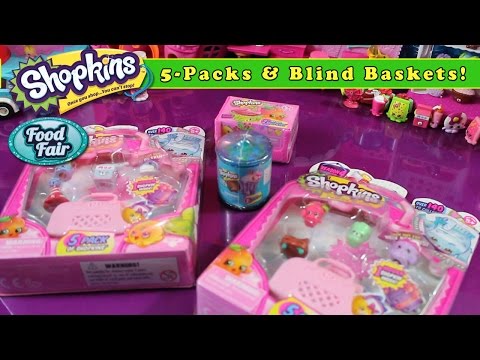 Shopkins Season 4! Two 5-Packs + Blind Basket + Food Fair Candy Jar