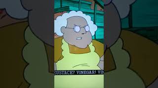 Muriel try to get her Eustace's attention, but failed