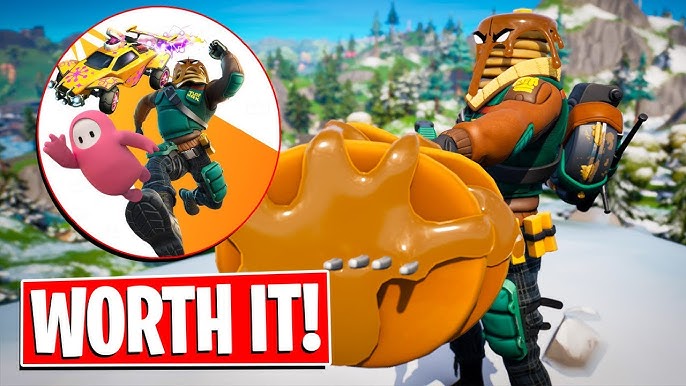 CONSIGA GRÁTIS AS RECOMPENSAS FALL GUYS NO FORTNITE! (SKIN PANQUECO +  PICARETA GRÁTIS) 