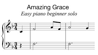 Amazing Grace - Easy Piano Sheet Music (Free PDF)