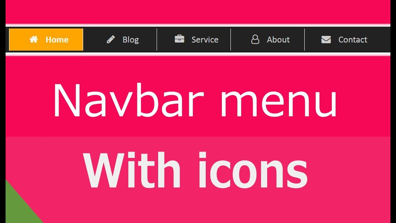 css กรอบข้อความ  New 2022  How to add icons in navigation bar menus using css | web zone