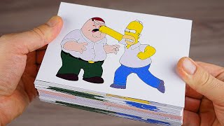 Family Guy Flipbook | Peter Griffin vs. Homer Simpson Flipbook