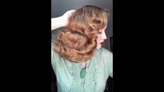 My Authentic 1940's Pin Curl Wet Set and Makeup Routine Tutorial