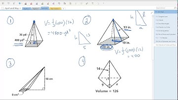 Geometry Lesson 10.6 - Volume of Cones and Pyramids
